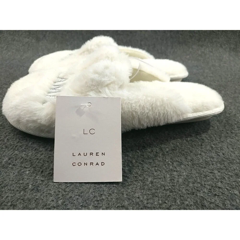 Lauren Conrad Kids 7/8 Mini Llama Scuff Slippers Indoor/Outdoor Memory foam